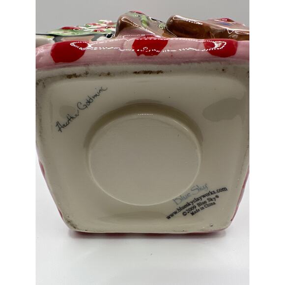 The Gingerbread cottage tea light candle holder Blue Sky Heather Goldmine. NWT - Picture 7 of 12